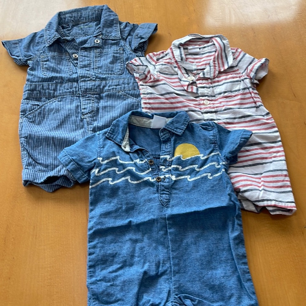 Various collared rompers
